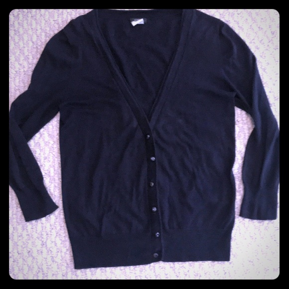 J. Crew Sweaters - J. Crew Navy Cardigan 3/4 sleeve